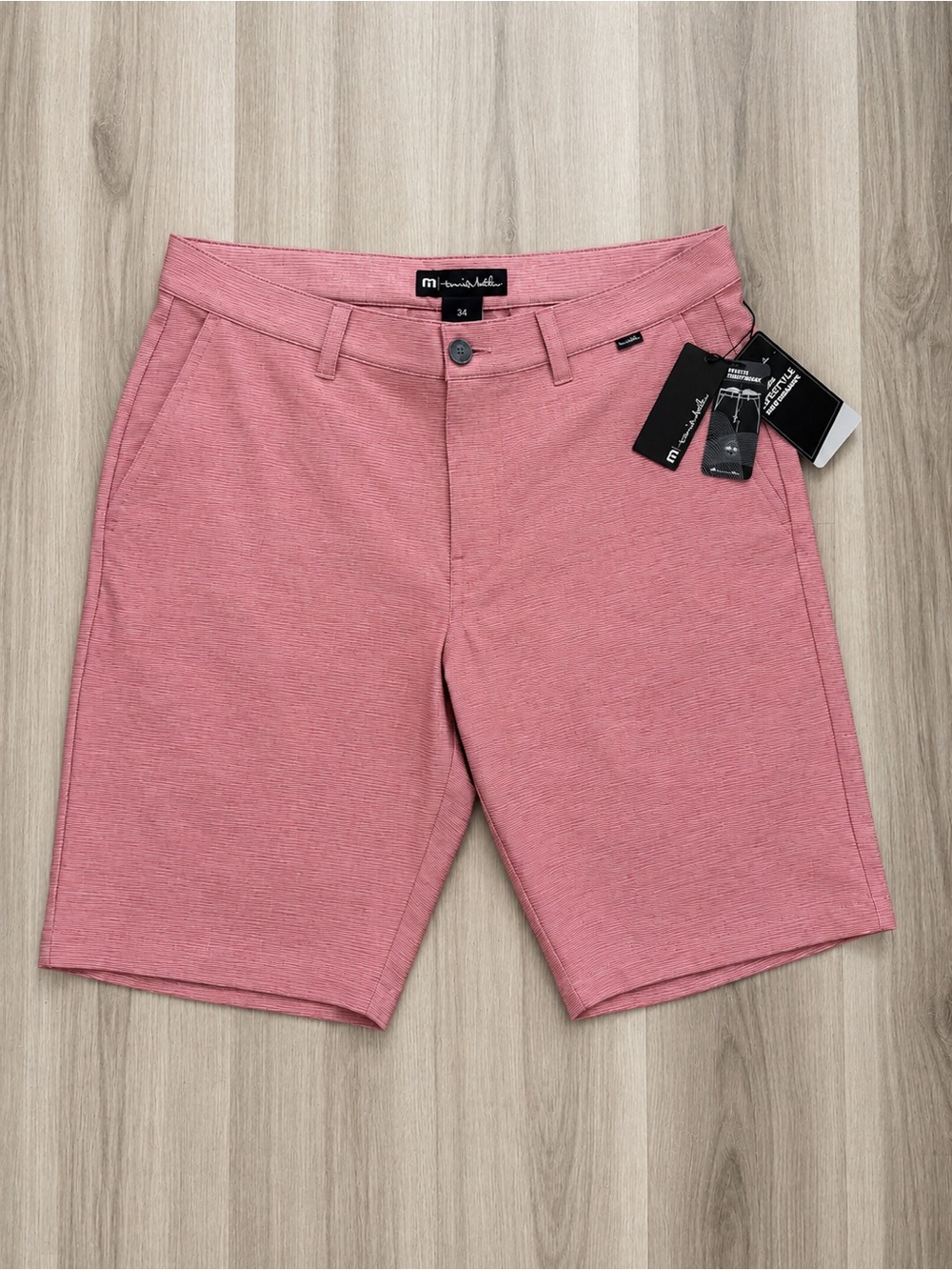 NWT Travis Mathew Sand Harbor Golf Casual Rose-Pink Shorts Size 34 - Picture 2 of 8